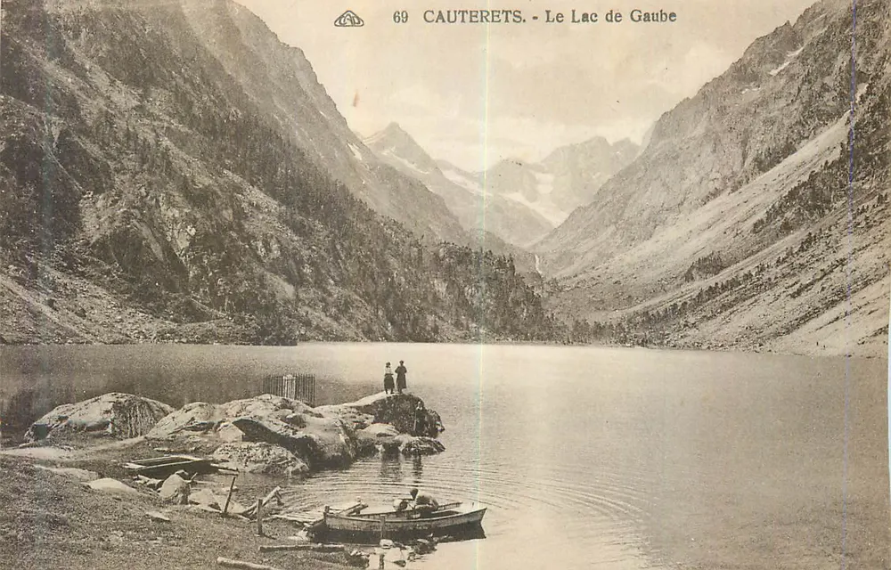 Cauterets - O Lago de Gaube — editor Alge des Arts Photodécamiques, Strasbourg, n°69 - Frente