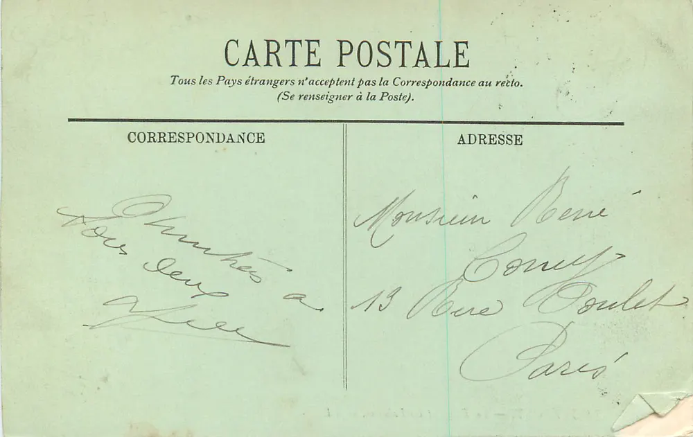 Le Tréport — La Plage et les Falaises — LL. n° 366 - Verso