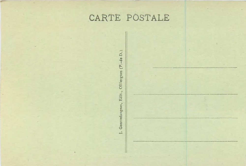 Lago Pavin — Auvergne — g. d’o. n° 167 - Verso