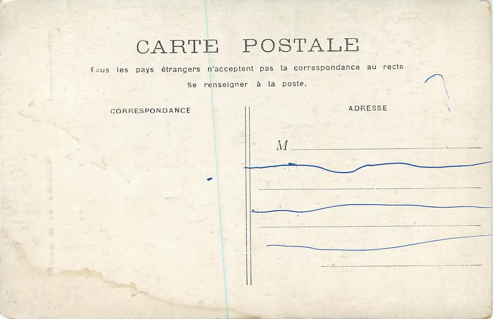Ministère de la Guerre — façade avec tour horloge — éditeur non visible - Verso