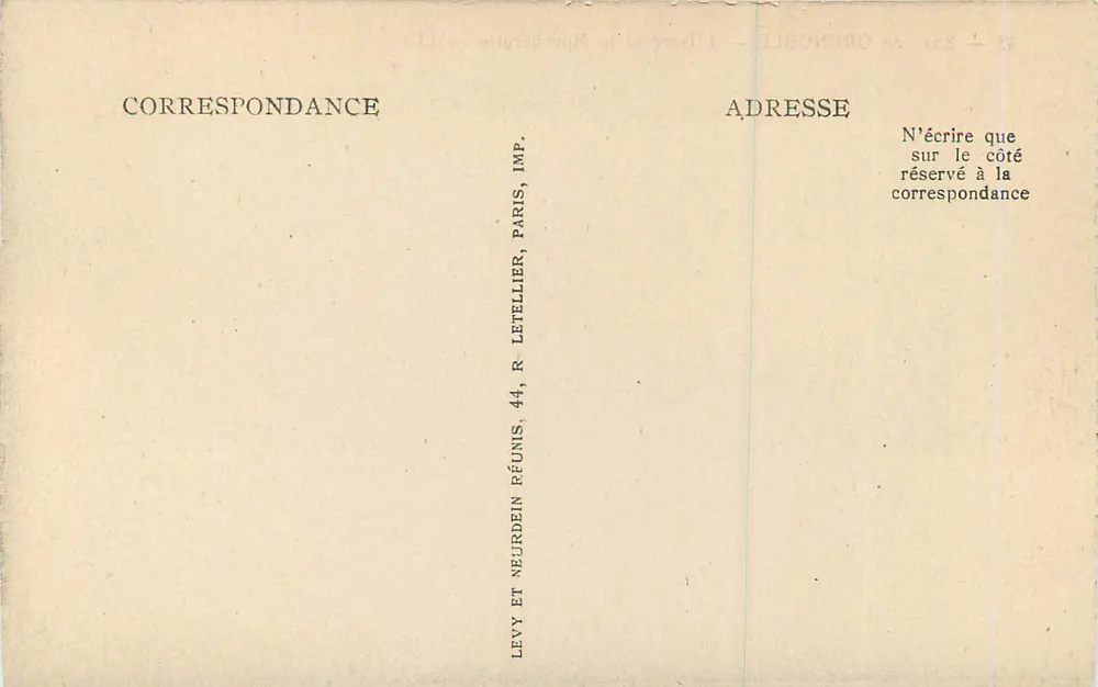 Env. de GRENOBLE — L'Isère e o Moucherotte — LL - Verso