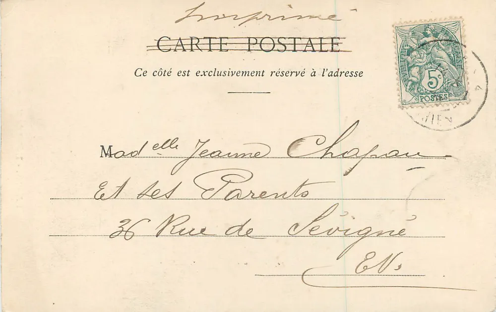 Paris - Hotel de Sens — Verrière Harouxs — editor desconhecido - Verso