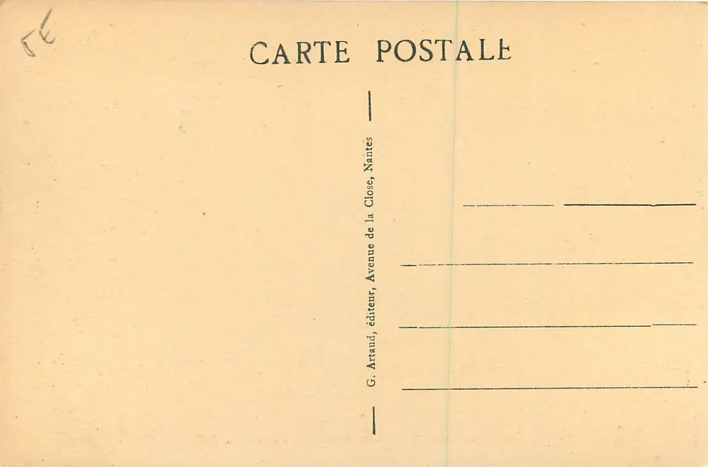 Le Mans - Pont Gambetta et Vue vers la Ville — G. Artaud, Nantes, n°67 - Verso