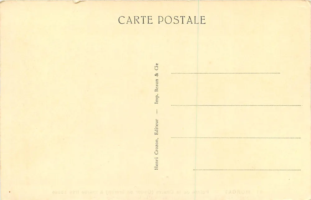 Morgat — Pointe de la Chaise (Gador in Breton) bei sehr niedrigem Wasserstand — Henri Crozon & Cie - Rückseite