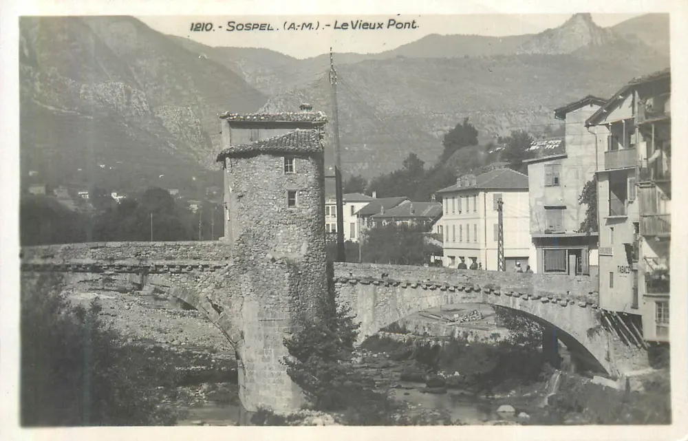 Sospel - O Velho Ponte — (A.M.) — editor J. Gilletta, Nice - Frente