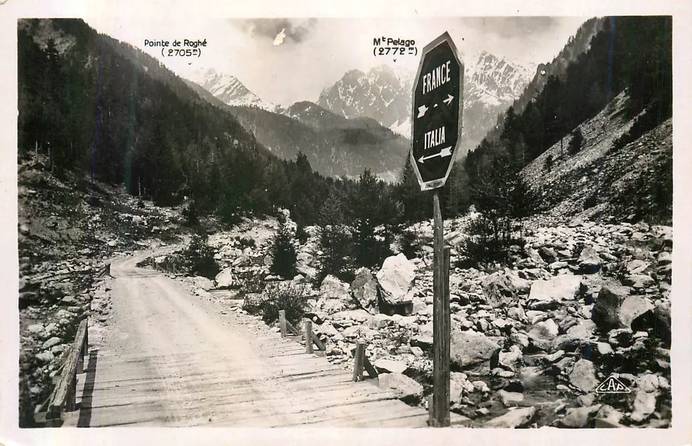 Pointe de Roghé — Französisch-Italienische Grenze — Edition Motlet, St-Martin-Vésubie - Vorderseite