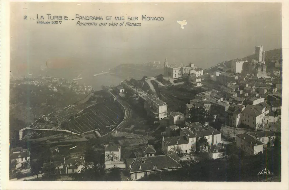 La Turbie — Panorama et vue sur Monaco — C.A.P. Strasbourg - Recto