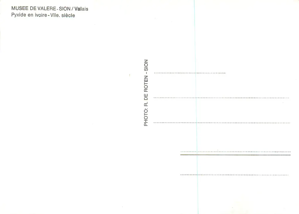 Pyxide en ivoire - siècle — Musée de Valère, Sion / Valais - Verso