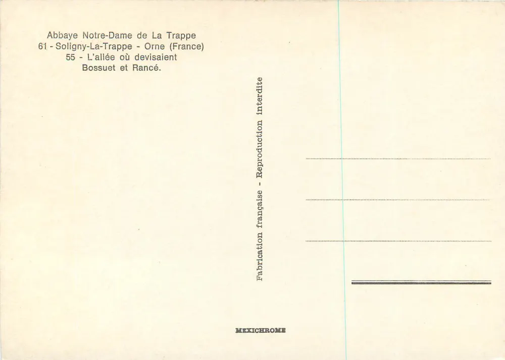 Abtei Notre-Dame de La Trappe — Soligny-La-Trappe, Orne — Mexichrome - Rückseite