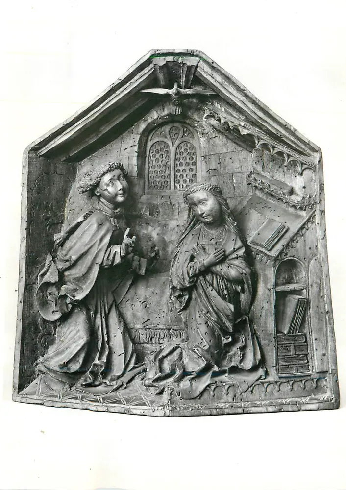 Verkündigungsaltärchen — Skulptur aus Lindenholz — Landesmuseum Zürich - Vorderseite