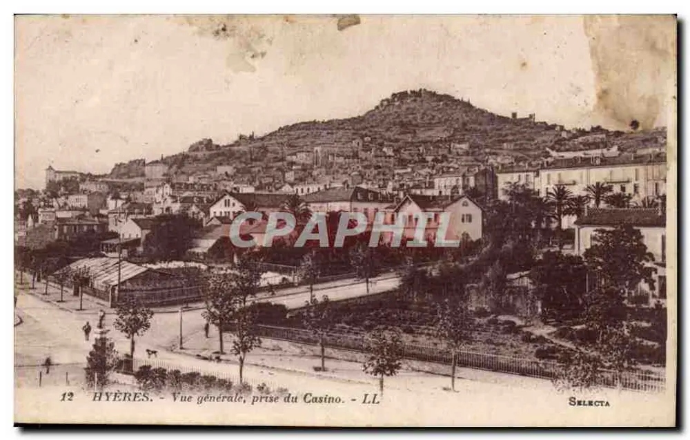 Hyères - Vue générale prise du Casino - Selecta - Recto