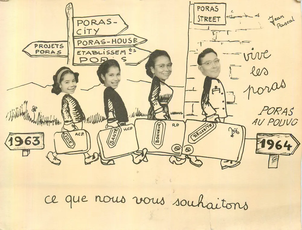 Família Poras — Projeto Poras 1963-1964 — desenho de Jean Pascal - Frente