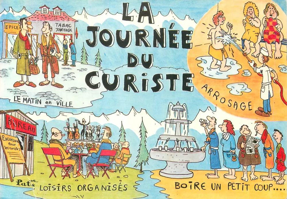 La journée du curiste — Aix-les-Bains — Éditions ADIA n°1357 - Recto