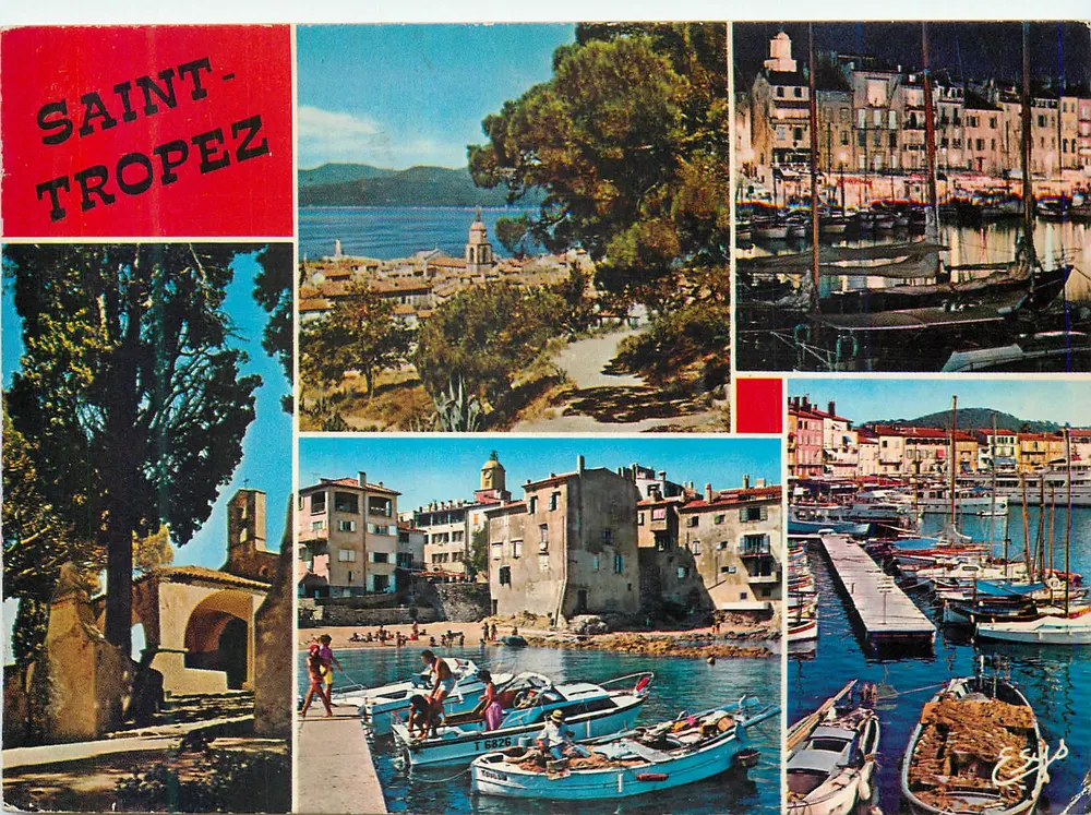 Saint-Tropez — vista geral, quai, capela, porto — Edições Azurcolor - Frente