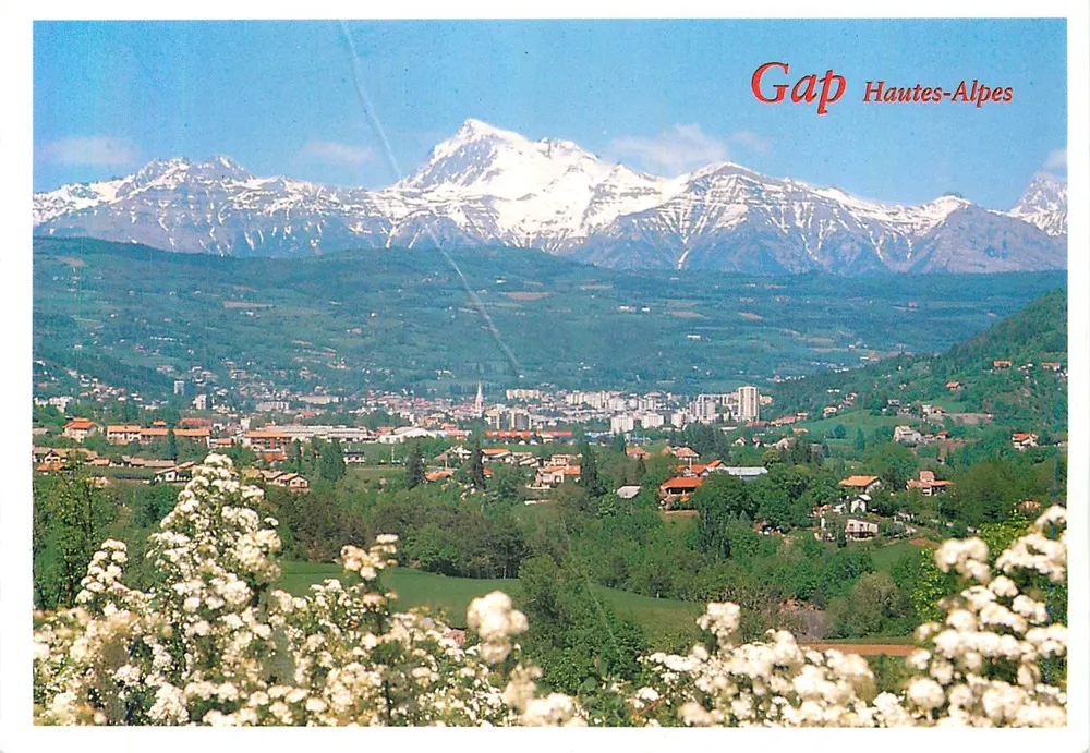 Gap Hautes-Alpes — Panoramablick mit schneebedeckten Bergen — Editions des Alpes - Vorderseite