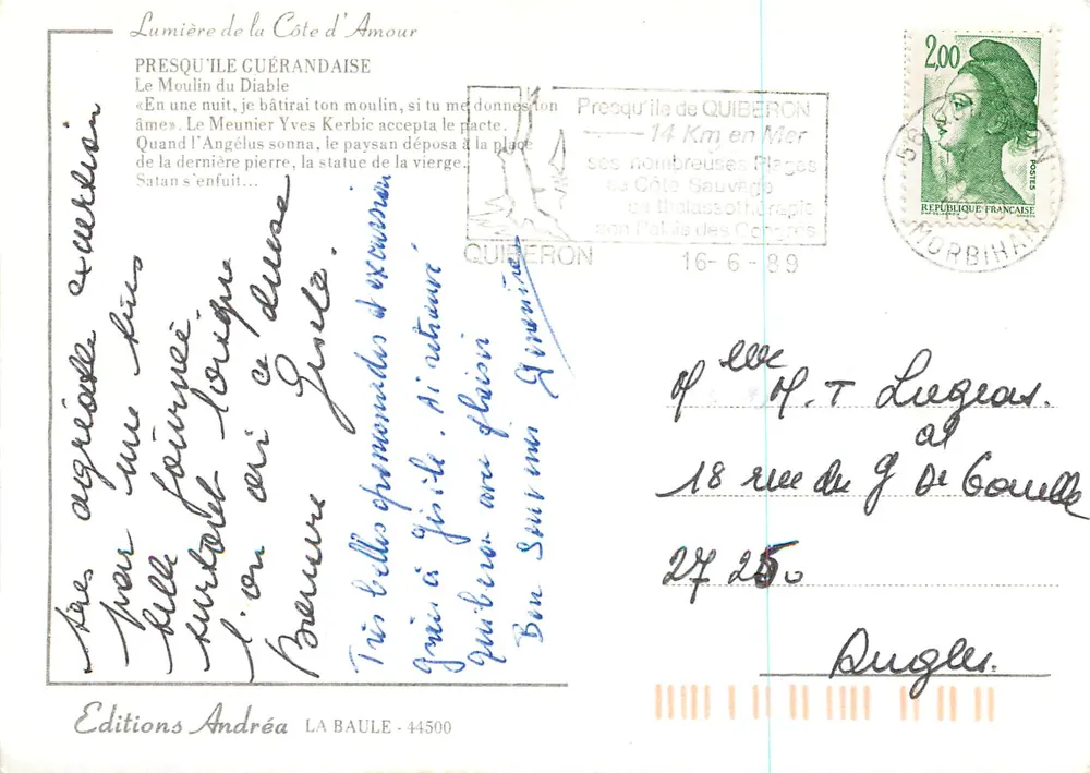 Teufelsmühle — Quiberon — Éditions Andréa - Rückseite
