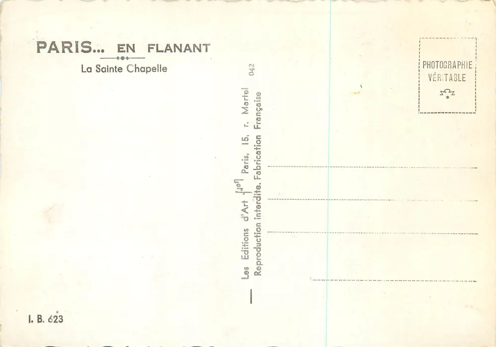A Santa Capela — Paris — Edições Flanant - Verso