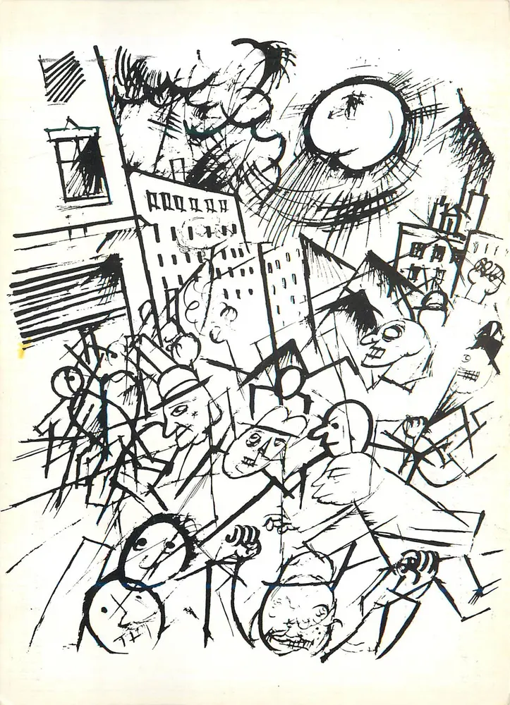 Tumulto — Georg Grosz, 1916 (Reprint) — Edição konsequent Nr. 100c - Frente