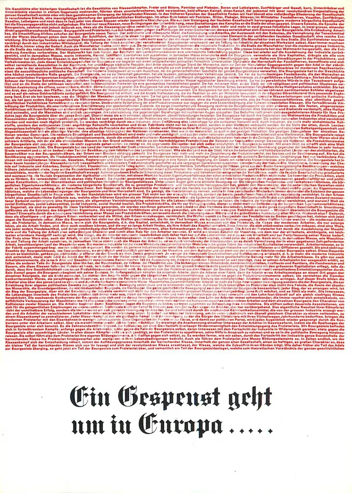 Ein Gespenst geht um Europa — texto político sobre a burguesia — Rotation Verlag, Berlin - Frente