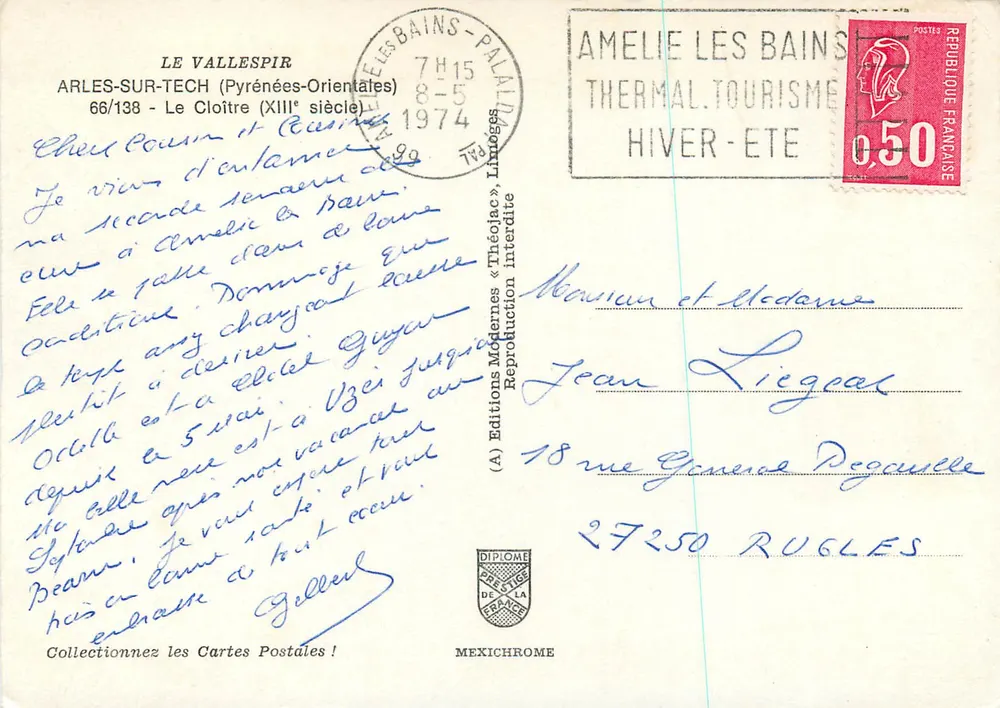 Arles-sur-Tech — O Claustro (século XIII) — Éditions Modernes « Théodac » - Verso