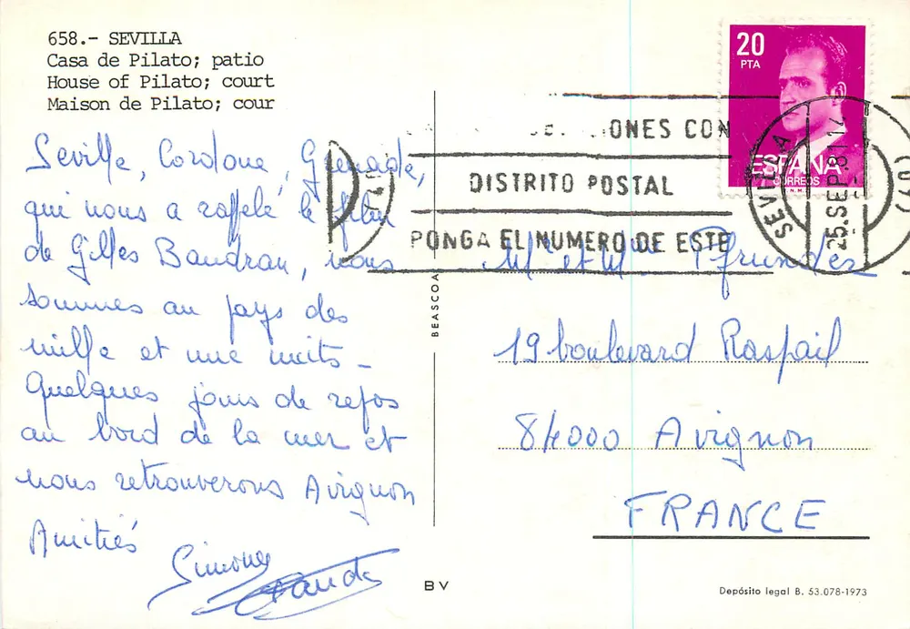 Sevilha - Casa de Pilato; pátio — editor Beascoa, n° 658 - Verso