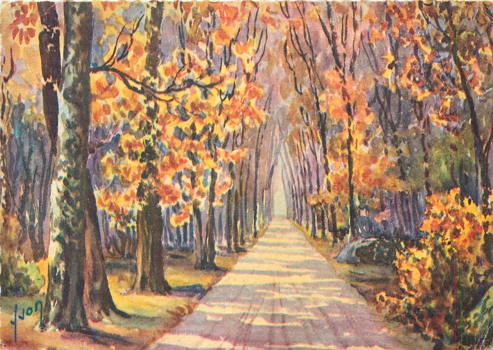 Fontainebleau (Seine-et-Marne) — Der Wald — Runde Straße — Verlag: I.H.C. 19 - Vorderseite