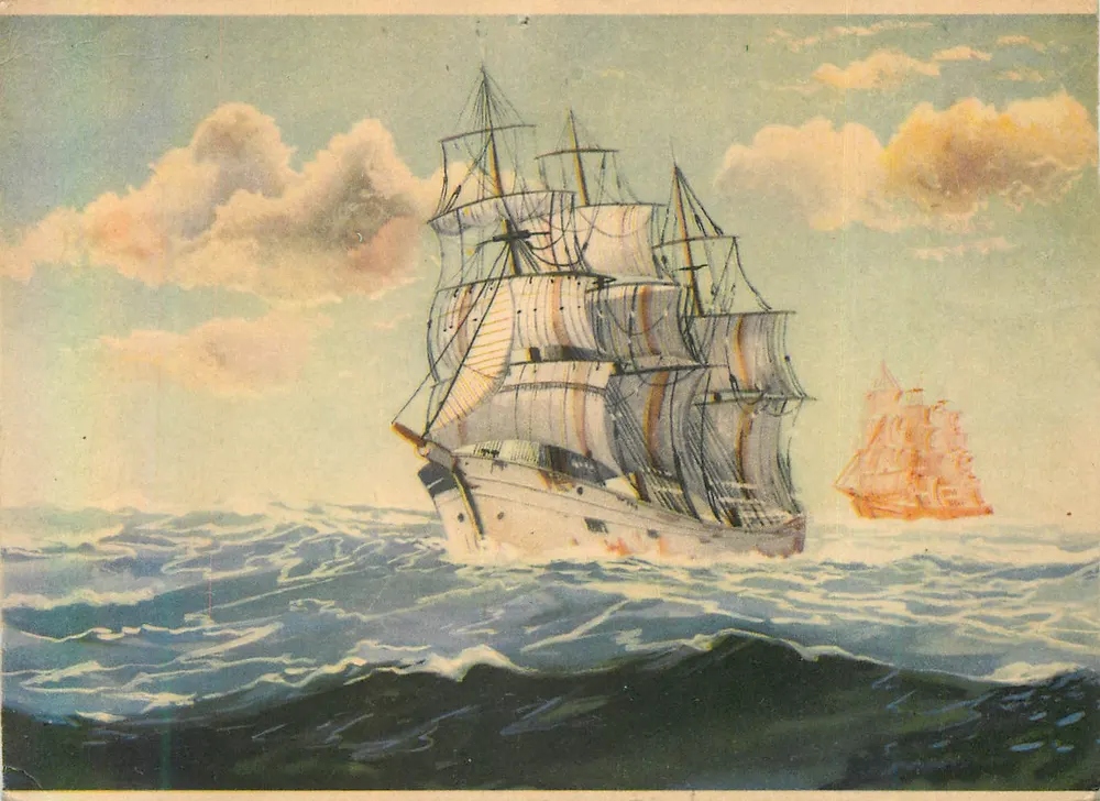 Navio a vela — mar agitado — Colourprint Select, n°131 - Frente