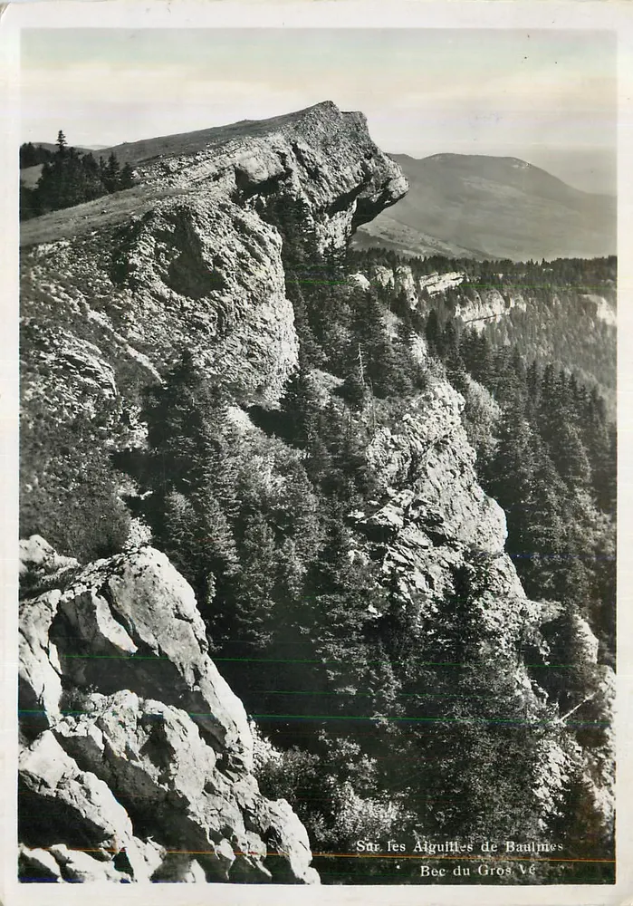 Sobre as Aiguilles de Baulmes — Bec du Gros Vé — Photo-Edition A. DERIAZ, Baulmes - Frente