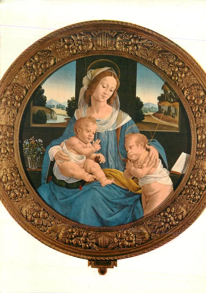 Madonna mit dem Kind und dem heiligen Johannes dem Täufer — Lorenzo di Credi, datiert um 1537 — Edition Entico Verdesti, Nr. 15.b - Vorderseite