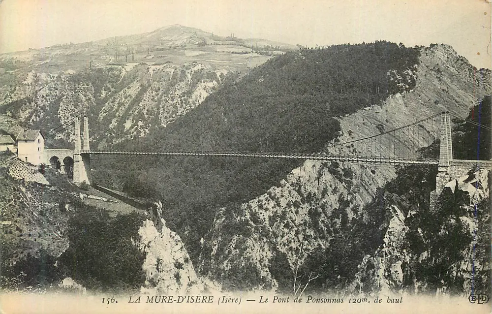 La Mure-d'Isère (Isère) — Die Brücke von Ponsonnas 120m. Hoch - Vorderseite