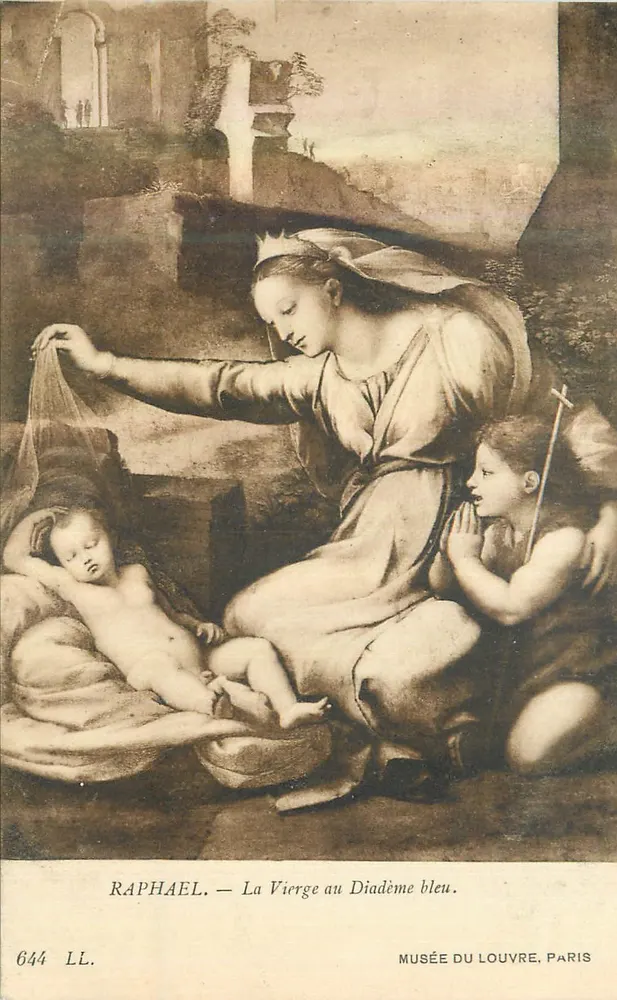 La Vierge au Diadème bleu — Raphaël — Musée du Louvre, Paris — n° 644 LL - Recto