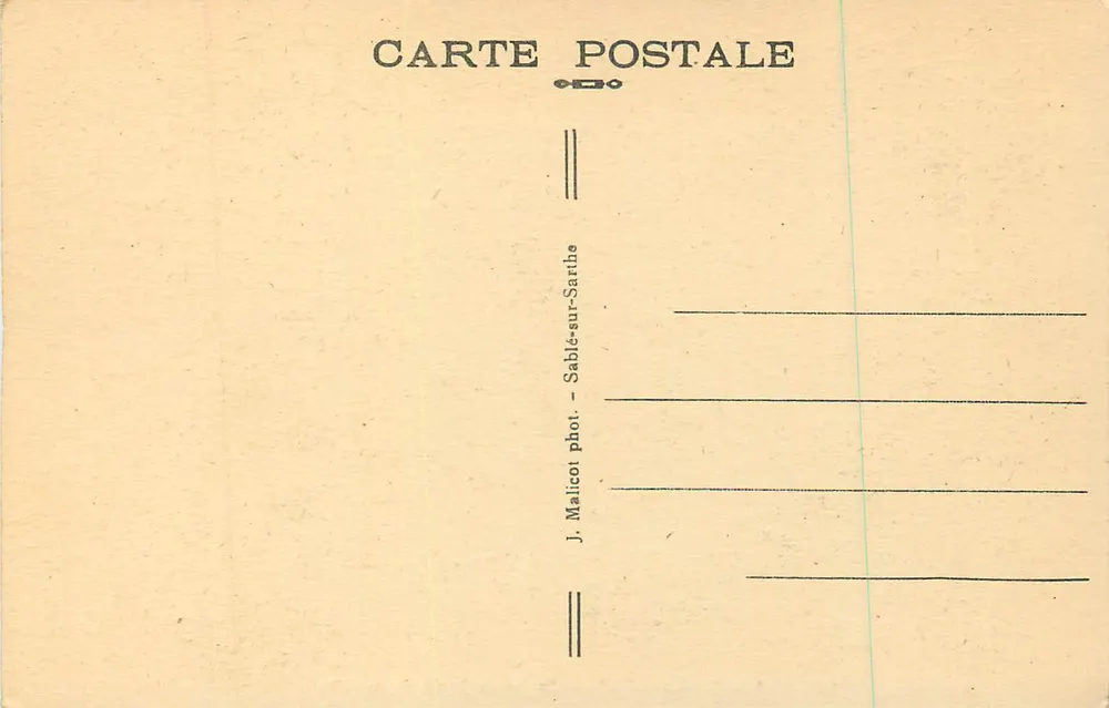 SABLE-sur-SARTHE — Entrée du Jardin de la Ville - Verso