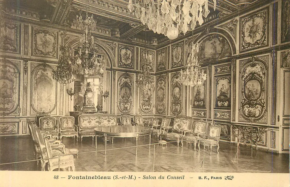 Fontainebleau (S.-et-M.) - Salon du Conseil — B.F., PARIS - Recto