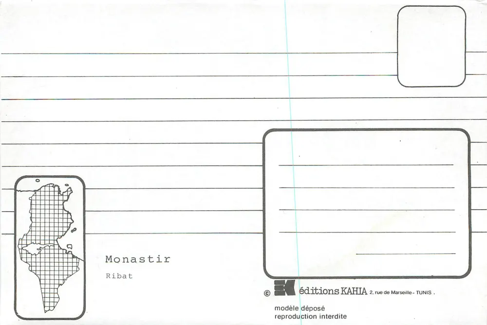 Monastir — Ribat — edições KAHIYA - Verso