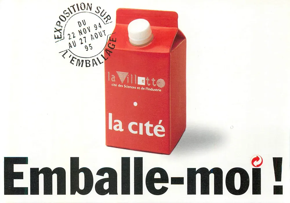 Exposição sobre Embalagem — La Villette, Cité des Sciences et de l'Industrie — número de série não visível - Frente