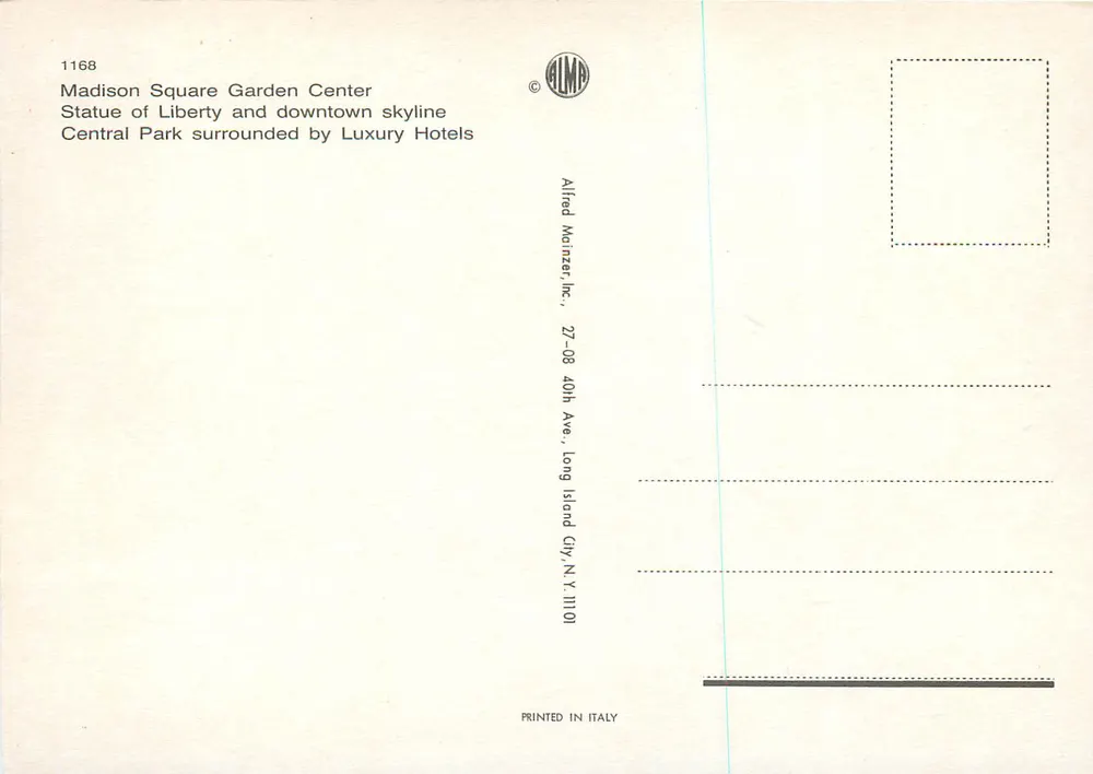 New York City — Il Centro Congressi — Alfred Mainzer, Inc. - Verso