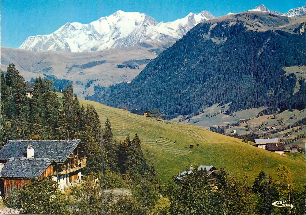 Panorama des Mont-Blanc-Massivs — 'Nos belles Alpes' — Drucker Combier, Mâcon - Vorderseite