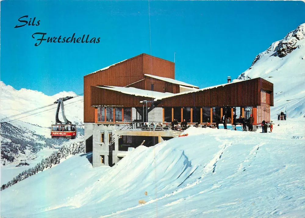 Sils FurtscHELLAS — Seilbahnstation — Foto und Verlag Hans Steiner St. Moritz, n°154 - Vorderseite