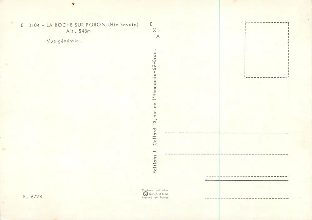 La Roche-sur-Foron (Haute-Savoie) — Vue générale — Éditions J. Cellard - Verso