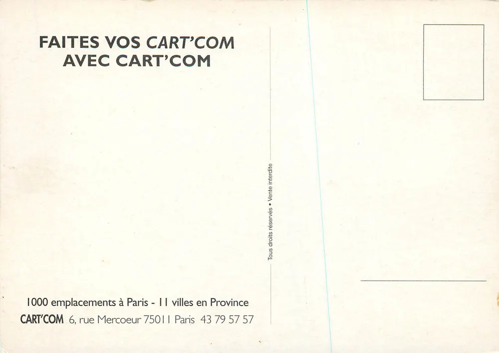 Cart'Com — Poster That Sticks — Cart'Com - Back