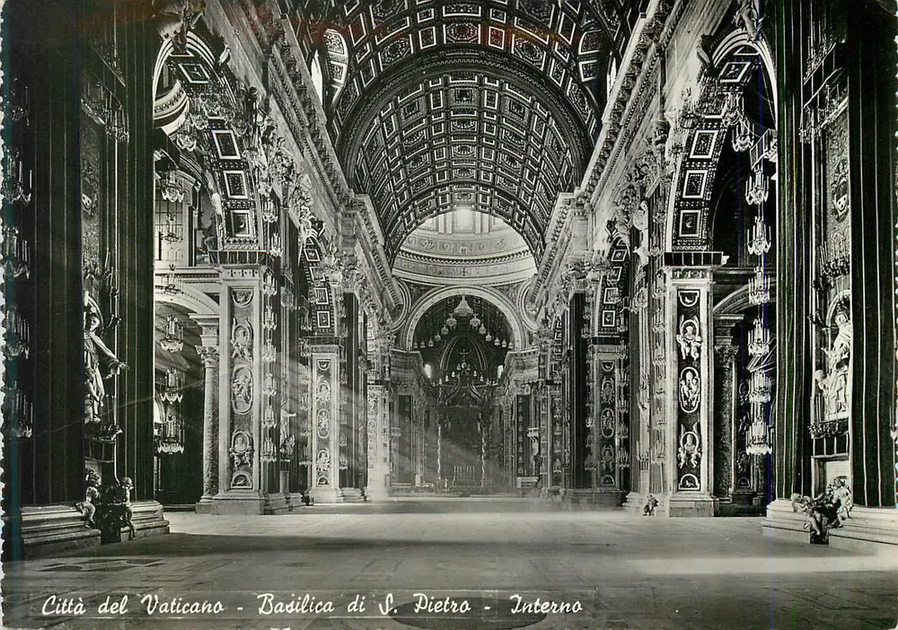 Basilique Saint-Pierre — Intérieur — Éditeur Enrico Verdési, Torino - Recto