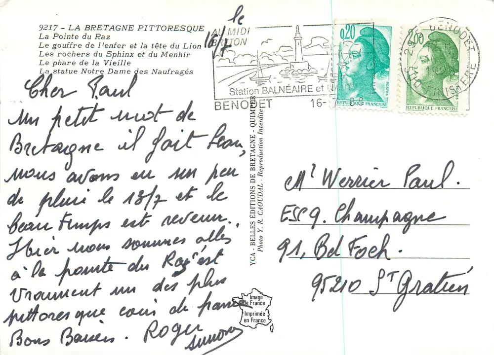 A ponta do Raz — Gouffres e rochers — YCA - Belles Éditions de Bretagne - Verso