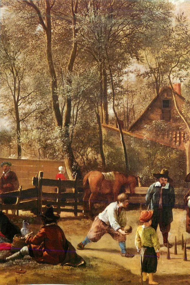Les joueurs de quilles — Jan Steen, 1662-63 — Londres, National Gallery - Recto