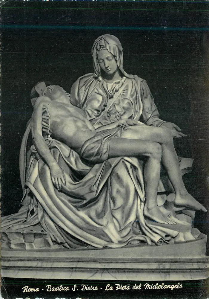 Roma - Basilica S. Pietro - La Pietà del Michelangelo - Recto