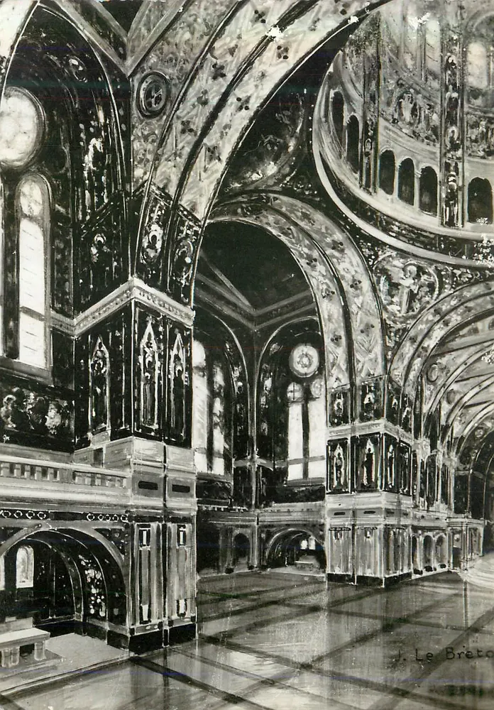 Bazylika w Lisieux — Projekt dekoracji — J. Le Breton - Awers