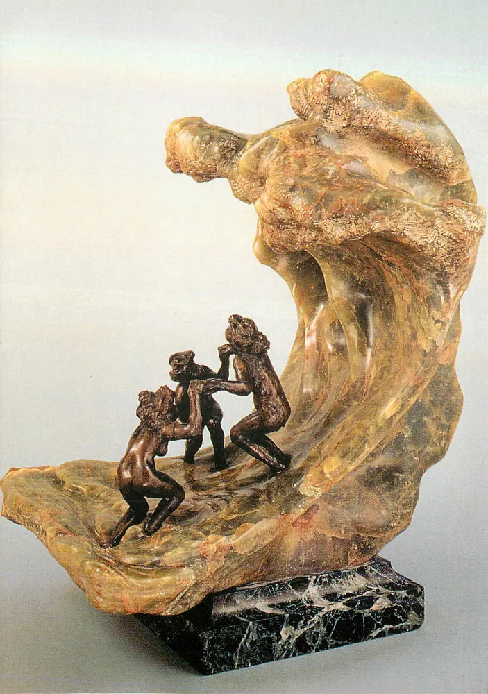 La Vague — sculpture en onyx et bronze — Musée Rodin - Recto