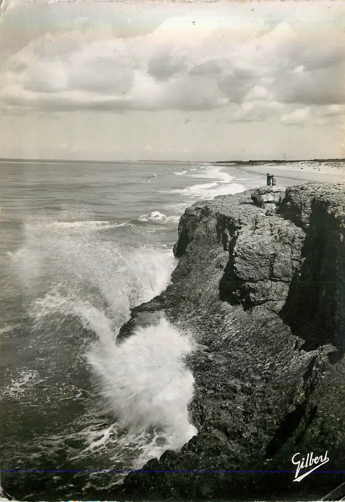 Effet de Vagues sur les Rochers — La Grande Côte — Éditions Charentaises d'Art A. Gilbert, n° 10559 - Recto