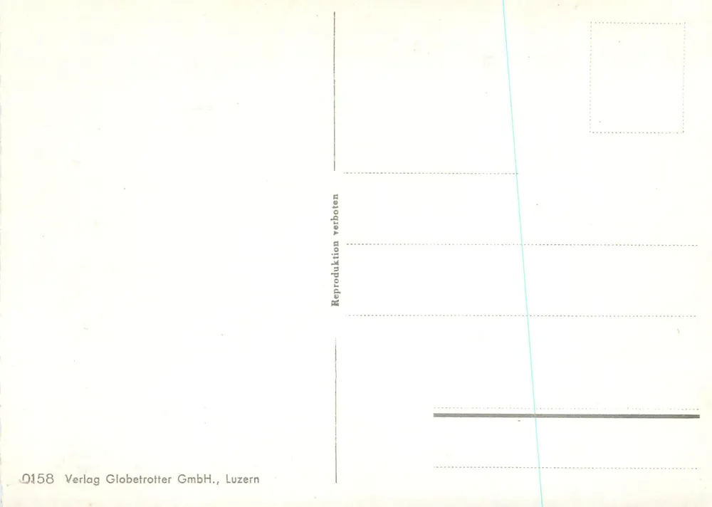 Lucerna, Ponte da Capela com Pilatus — reprodução — Verlag Globetrotter GmbH, Lucerna, n° 0158 - Verso