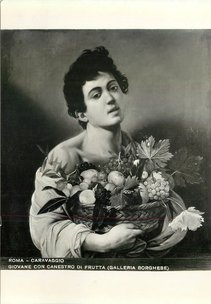 Rom - Caravaggio - Jüngling mit Obstschale (Galleria Borghese) - Vorderseite