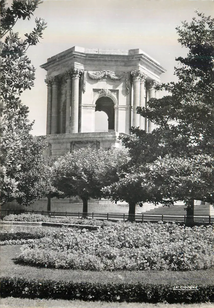 Château d'eau du Jardin du Peyrou — Montpellier (Hérault) — Éd. 'La Cigogne' - Recto